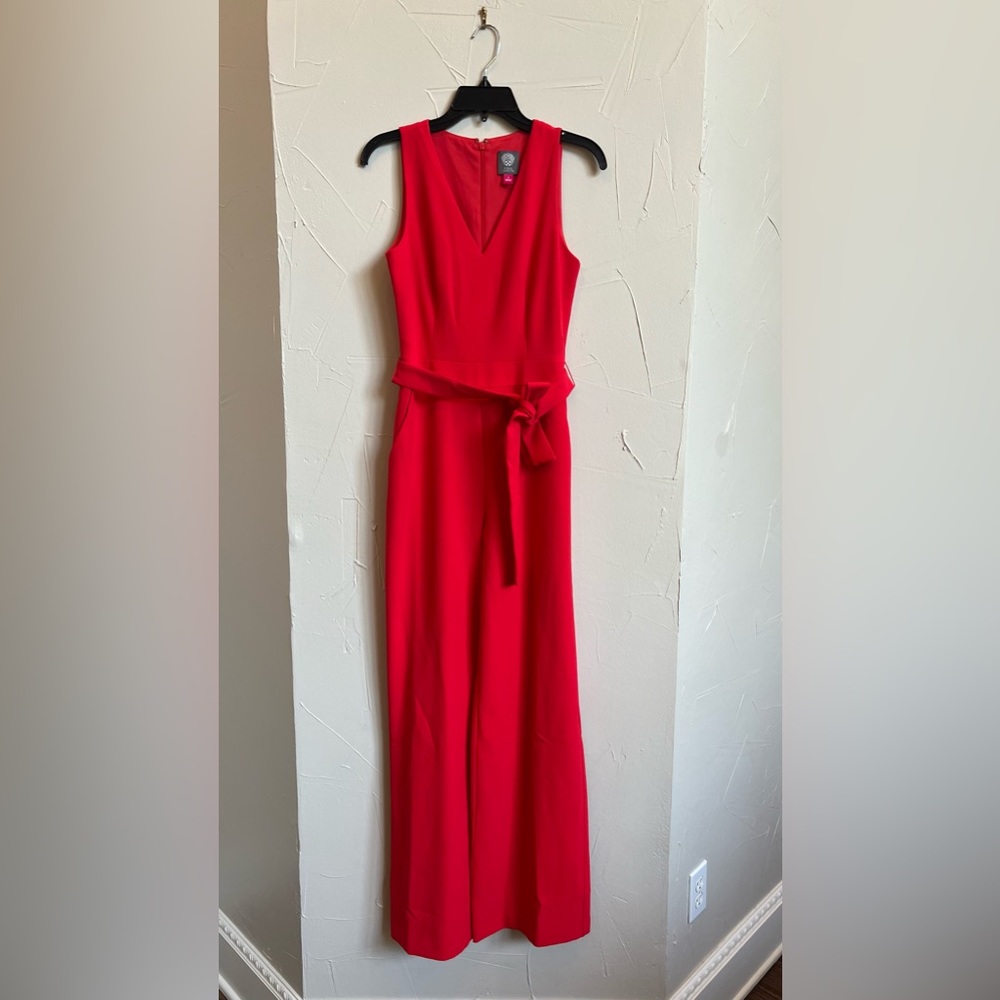Vince Camuto red tie jumpsuit - Size 4